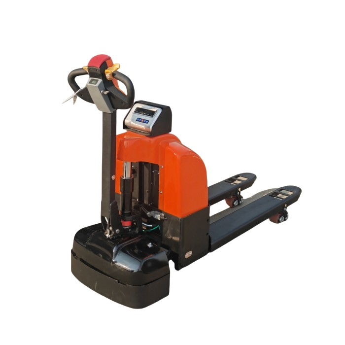 Battery Powered Weighing Scale Pallet Truck, with high precision Electronic Scale and Digital Display. 