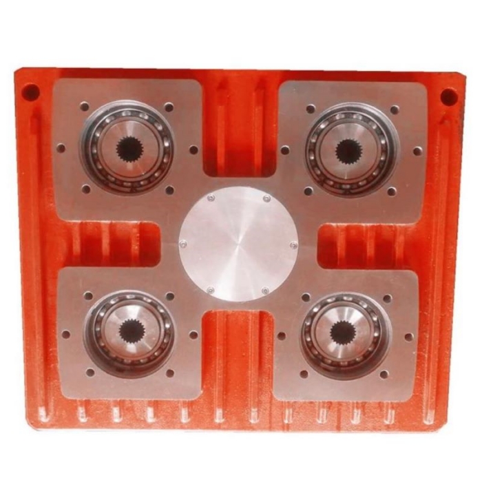 Power Transmission Case For Converting  the Engine Power To Multiple Hydraulic Pumps. 